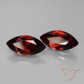 Gemas de Granate piropo Rojo oscuro natural de 4.04 ct, Marquesa, VVS-VS