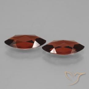 Gemas de Granate piropo Rojo oscuro natural de 3.86 ct, Marquesa, VVS-VS