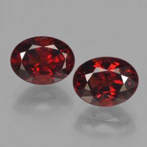 Gemas de granate piropo rojo oscuro natural de 3,60 ct, corte óvalo, VVS-VS
