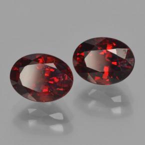 Gemas de granate piropo rojo oscuro natural de 3,60 ct, corte óvalo, VVS-VS