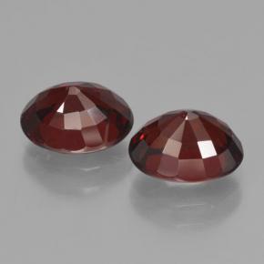 Gemas de granate piropo rojo oscuro natural de 3,60 ct, corte óvalo, VVS-VS