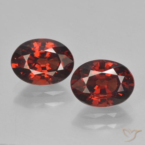 Gemas de granate piropo rojo natural de 3,09 ct, corte óvalo, VVS-VS