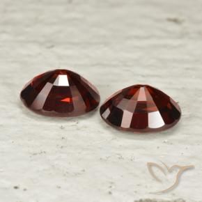 Gemas de Granate piropo Rojo oscuro natural de 3.36 ct, Ovalada, VVS-VS