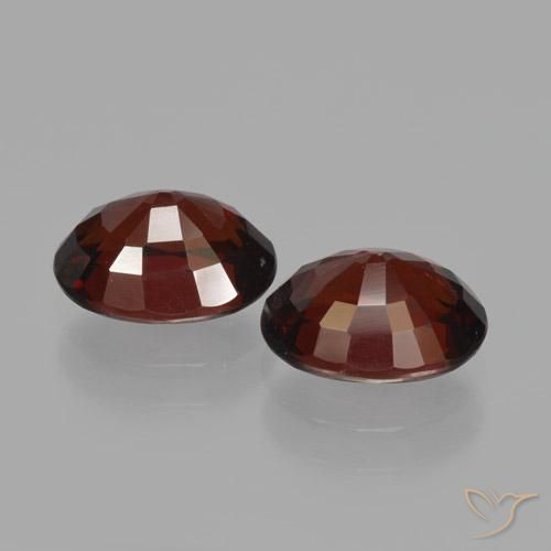 Gemas de Granate piropo Rojo oscuro natural de 3.38 ct, Ovalada, VVS-VS
