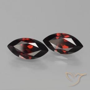 Gemas de Granate piropo Rojo oscuro natural de 4.32 ct, Marquesa, VVS-VS