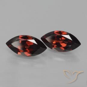 Gemas de Granate piropo Rojo oscuro natural de 4.28 ct, Marquesa, VVS-VS