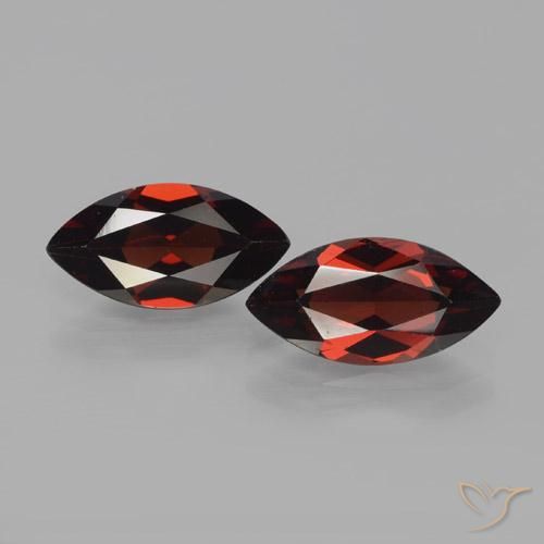 4.14ctw Natural Rojo oscuro Granate piropo, Marquesa, VVS-VS