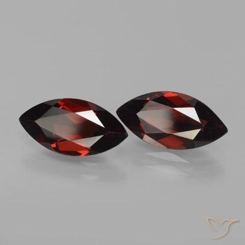 Gemas de Granate piropo Rojo oscuro natural de 4.14 ct, Marquesa, VVS-VS