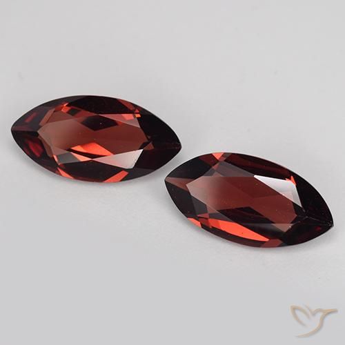 Gemas de Granate piropo Rojo oscuro natural de 3.78 ct, Marquesa, VVS-VS