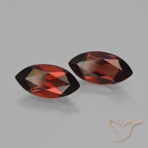 Gemas de Granate piropo Rojo oscuro natural de 4.15 ct, Marquesa, VVS-VS