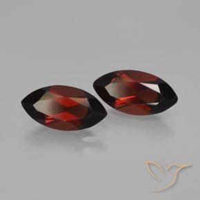 Gemas de Granate piropo Rojo oscuro natural de 4.38 ct, Marquesa, VVS-VS