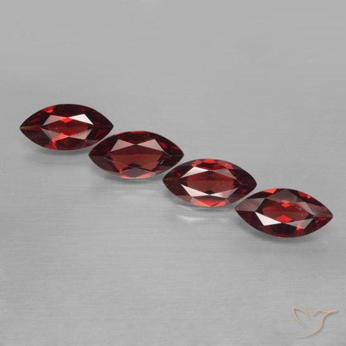 7.00ctw Natural Rojo oscuro Granate piropo, Marquesa, VVS-VS