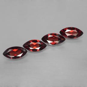 Gemas de granate piropo rojo natural de 6,94 ct, marquesa, VVS-VS