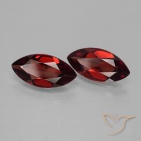 Gemas de Granate piropo Rojo oscuro natural de 3.61 ct, Marquesa, VVS-VS