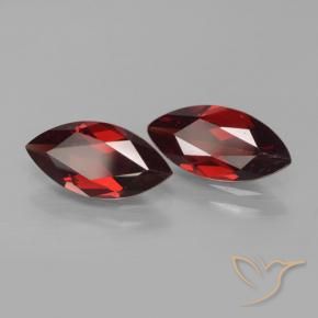 Gemas de Granate piropo Rojo sangre intenso natural de 3.67 ct, Marquesa, VVS-VS