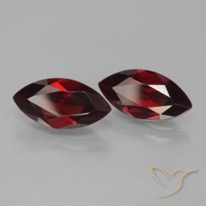 Gemas de Granate piropo Rojo oscuro natural de 4.32 ct, Marquesa, VVS-VS