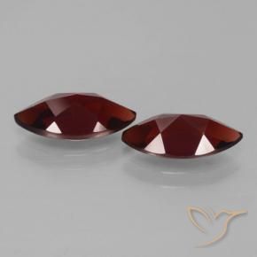 Gemas de Granate piropo Rojo oscuro natural de 4.32 ct, Marquesa, VVS-VS
