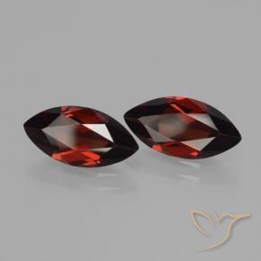 Gemas de Granate piropo Rojo oscuro natural de 3.74 ct, Marquesa, VVS-VS