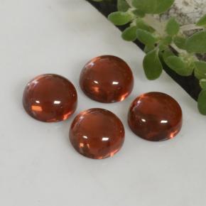 Gemas de Granate Piropo Rojo medio natural de 1.66 ct, Corte Redondo, Translúcido
