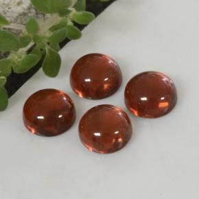 Gemas de Granate Piropo Rojo medio natural de 1.66 ct, Corte Redondo, Translúcido