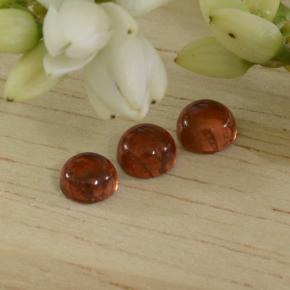 Gemas de granate piropo rojo natural de 1,29 ct, corte redondo, translúcido