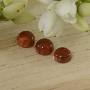 Gemas de granate piropo rojo natural de 1,29 ct, corte redondo, translúcido