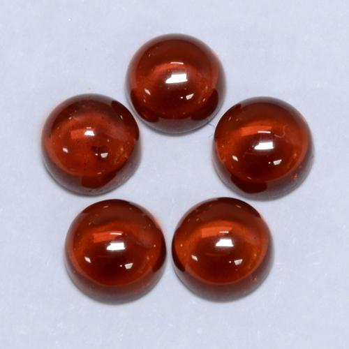 Gemas de Granate Piropo Rojo medio natural de 2.35 ct, Corte Redondo, Transparente