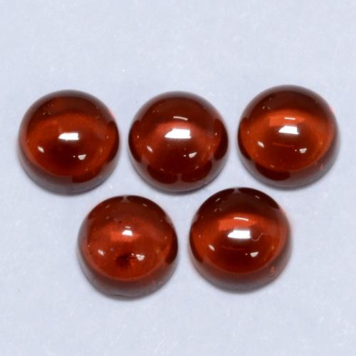 Gemas de Granate Piropo Rojo medio natural de 2.35 ct, Corte Redondo, Transparente
