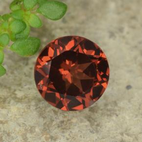 Granate piropo rojo natural de 0,97 ct, corte redondo, VVS-VS