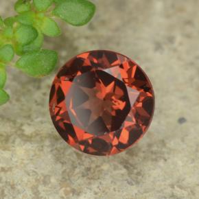 Granate piropo rojo natural de 0,97 ct, corte redondo, VVS-VS
