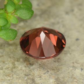 Granate piropo rojo natural de 0,97 ct, corte redondo, VVS-VS