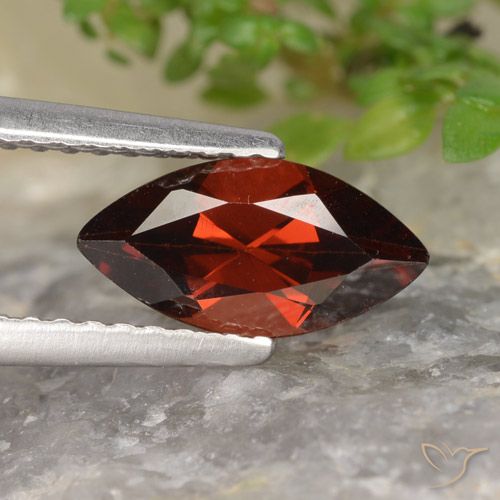 1.20ct Natural Rojo oscuro Granate piropo, Marquesa, VVS-VS