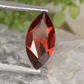 Granate piropo Rojo oscuro natural de 1.16 ct, Marquesa, VVS-VS