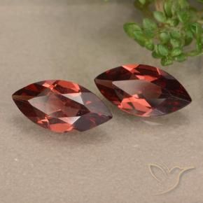 Gemas de Granate piropo Rojo oscuro natural de 2.09 ct, Marquesa, VVS-VS