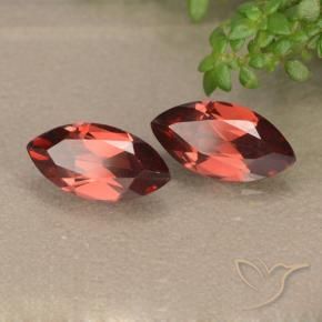 Gemas de Granate piropo Rojo escarlata intenso natural de 2.49 ct, Marquesa, VVS-VS