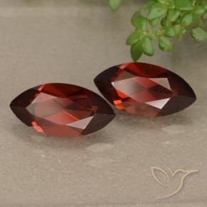 Gemas de Granate piropo Rojo medio natural de 2.70 ct, Marquesa, VVS