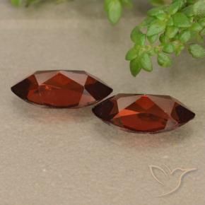 Gemas de Granate piropo Rojo medio natural de 2.70 ct, Marquesa, VVS
