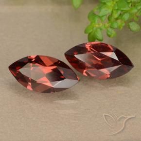 Gemas de Granate piropo Rojo oscuro natural de 2.63 ct, Marquesa, VVS-VS