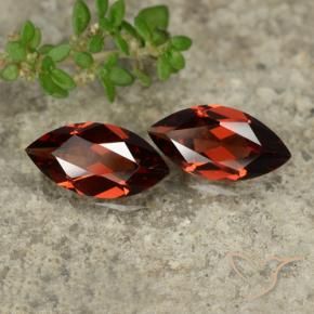 Gemas de Granate piropo Rojo oscuro natural de 2.36 ct, Marquesa, VVS-VS
