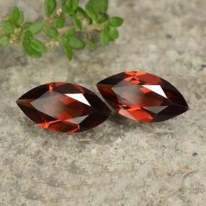 Gemas de Granate piropo Rojo oscuro natural de 2.40 ct, Marquesa, VVS-VS