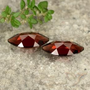 Gemas de Granate piropo Rojo oscuro natural de 2.40 ct, Marquesa, VVS-VS