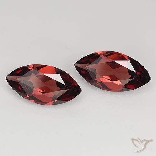 Gemas de Granate piropo Rojo oscuro natural de 2.17 ct, Marquesa, VVS-VS