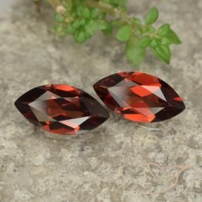 Gemas de Granate piropo Rojo oscuro natural de 2.25 ct, Marquesa, VVS-VS