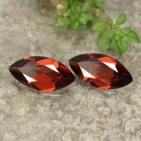 Gemas de Granate piropo Rojo oscuro natural de 2.22 ct, Marquesa, VVS-VS