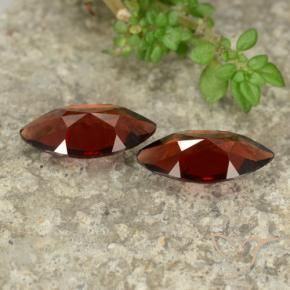 Gemas de Granate piropo Rojo oscuro natural de 2.22 ct, Marquesa, VVS-VS