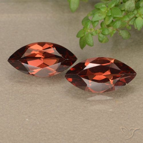 2.39ctw Natural Rojo sangría Granate piropo, Marquesa, VVS-VS
