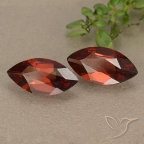 Gemas de Granate piropo Rojo medio natural de 1.71 ct, Marquesa, VVS-VS