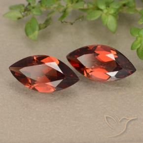 Gemas de Granate piropo Rojo oscuro natural de 2.15 ct, Marquesa, VVS-VS