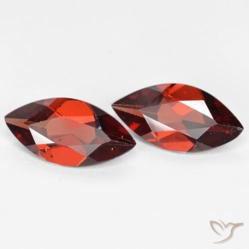 Gemas de Granate piropo Rojo oscuro natural de 2.16 ct, Marquesa, VVS-VS