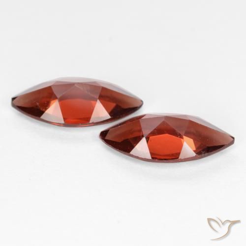 Gemas de Granate piropo Rojo oscuro natural de 2.16 ct, Marquesa, VVS-VS